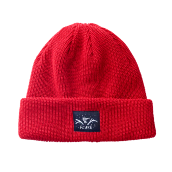 Flake Beanie Happy XMas Red